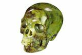 Realistic, Polished Yellow Turquoise Jasper Skull - Magnetic #151102-2